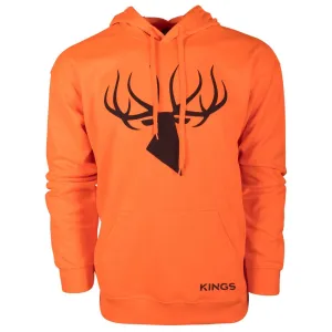 KINGS CAMO Blaze Orange-Desert Shadow Poly Logo Hoodie (KBZ415-BZ/DS)