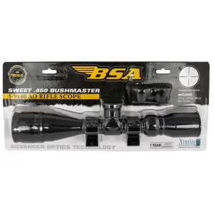 BSA OPTICS Sweet .450 Bushmaster 3-9x40mm AO 30/30 Duplex Reticle Riflescope (450-39X40AOWRTB)