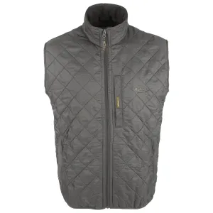 DRAKE Delta Quilted Fleece Lined Charcoal Vest (DW1171-CHR)