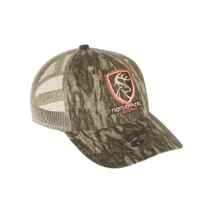 DRAKE Non-Typical Logo Camo Mesh Back Mossy Oak Bottomland Cap (DNT8000-006)