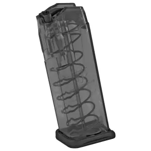 Elite Tactical Systems Group Magazine, 9MM, 10 Rounds, Fits Glock 19, Polymer, Smoked GLK-19-10