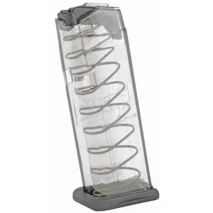 Elite Tactical Systems Group Magazine, 9MM, 10 Rounds, Fits Glock 43X, Polymer, Clear GLK-43X