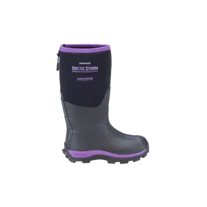 DRYSHOD Kids Arctic Storm Black/Purple Boot (ARS-KD-PP)