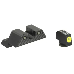 TRIJICON HD XR 3 Dot Green Tritium w/ Yellow Front Outline Night Sight Set for Glock 17/19/26/27/33/34 (GL601-C-600835)