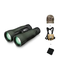 VORTEX Diamondback HD 15x56 Binocular w/ GlassPak Harness Case, Multicam Camo Cap and Microfiber Cleaning Cloth