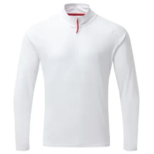 GILL Men's UV Tec Long Sleeve White Zip Tee (UV009W)