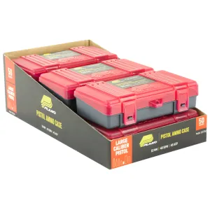 Plano Ammunition Box, Holds 50 Rounds of .45ACP/.40 S&W/10mm Handgun Rounds, Charcoal/Rose 122750