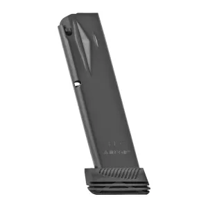 Mecgar Pistol Magazine, 9MM, 20 Rounds, Fits Taurus PT92/99 Pistols, Steel, Black Anti-Friction Coating MGPT9220DPS