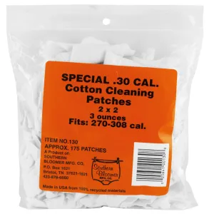 Southern Bloomer Cotton Patch, 2"X2" For 30 Caliber, 130 Per Bag #130