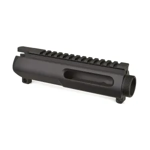 Nordic Components NC15 Extruded Stripped Upper, Fits AR15, Blk Finish, Upper Receiver Eliminates Dust Cover/Forward Assist, Compatible with Milspec BCGs/Charging Handles/Barrels/Most Handguards, Flat Top Picatinny Rail, 7029-T6 Alm, 10oz NC15-UR-EXT