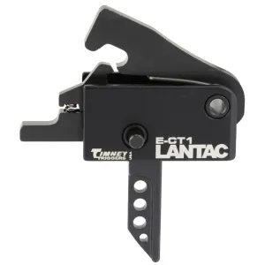 LanTac USA LLC ECT-1, Single Stage Trigger, 3.5LB Pull Weight, Flat Shoe, Fits AR Pattern Receivers, Non-Adjustable, Anodized, Black 01-LP-ECT1F