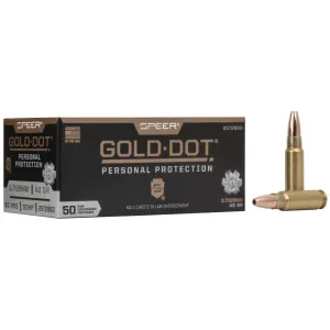 Speer Ammunition Speer Gold Dot, 5.7X28MM, 40Gr, Gold Dot Hollow Point, 50 Round Box 25728GD