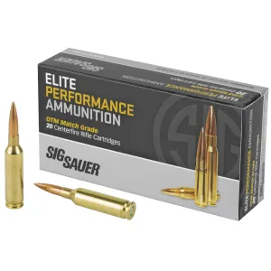 Sig Sauer Elite Match Grade, 6MM Creedmoor, 107 Grain, Open Tip Match, 20 Round Box E6MMCM2-20