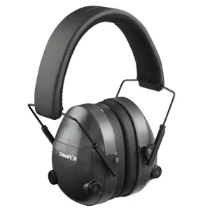Champion Traps & Targets Earmuffs, Electronic, 25dB NRR, Plastic, Black 40974