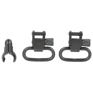 GrovTec GTSW40, Two Piece Barrel Band, Black Oxide Finish, Black, Includes (2) GT Locking Swivels, (1) .420" - .470" Clip On Stud, (1) Wood Screw Stud, (2) Spacers GTSW40
