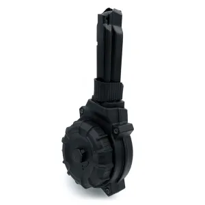 PROMAG 50rd Black Polymer Drum Magazine for Smith and Wesson Shield Plus 9mm (DRM-A77)