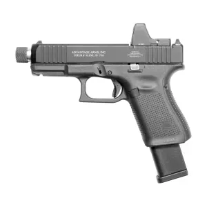Advantage Arms Conversion Kit, 19-23G5-MOD, 22 LR, 4.02" Threaded Barrel, Fits Glock 19/23 Gen 5, Optics Ready, Black, Fixed Sights, 15 Rounds, 2 Magazines AAC19-23G5-MOD