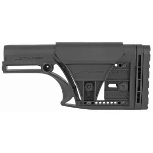 Luth-AR MBA-1 Stock With 3-Axis Butt Plate, Fits Standard A2 Rifle Length Buffer Tube, Adjustable Length of Pull/Cheek Height/Butt Plate, AR-15/AR-10, Black MBA-1-3AX