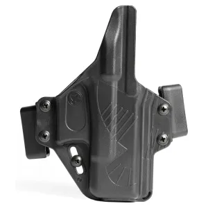 Raven Concealment Systems Perun, Outside Waistband Holster, Fits Glock 26/27, Polymer, Black, Ambidextrous, 1.5" Belt Loops PXG26