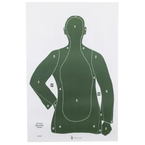 Action Target B-21E, Green Qualification Paper Target, 25 Yard Silhouette, 23"x35", 100 Per Box B-21EGREEN-100