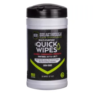 Breakthrough Clean Technologies Quick Wipes, Solvent, 50ct BT-CLP-QW-50
