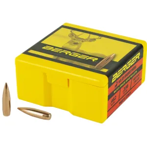 Berger Bullets VLD Hunting, .277 Diameter, 270 Caliber, 130 Grain, Boat Tail Hollow Point, 100 Count 27501
