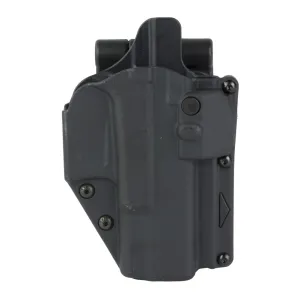 Rapid Force Rapid Force Level II Slim, Outside the Waistband Holster, Fits Glock 19/23/19x/45, Quick Detach System, Polymer, Black R2-LB-0057-R-B-L0-D