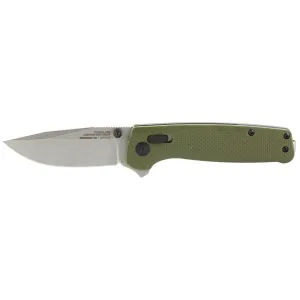 SOG Knives & Tools Terminus XR, Folding Knife, 2.95" Straight Clip Point, Olive Drab Green G10 Handle, D2 Steel, Stonewashed Finish, Silver SOG-TM1022-CP