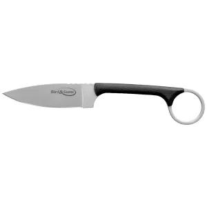Cold Steel Bird & Game, Fixed Blade Knife, AUS 8A/Stainless, Plain, Drop Point, Secure-Ex Neck Sheath With Bead Chain Lanyard, 3.5", Polymer CS-20A