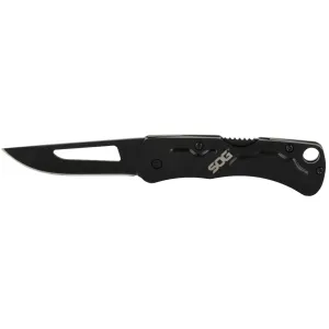 SOG Knives & Tools Centi II, Folding Knife, 2.1" Straight Edge, Straight Back, Black Kraton Handles, AUS-8 Steel, Hardcased Finish, Black SOG-CE1012-CP