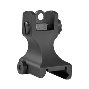 Samson Manufacturing Corp. Fixed Rear Sight, Fits Picatinny, Black, Standard Dual Aperture, 6061 Aluminum, Mil-Spec Hardcoat Anodized for Durability FXR-A2
