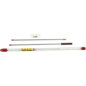 Pro-Shot Products Cleaning Rod, 2 Piece, 10 Guage-410 Guage, 36" Length, Includes Brass Patch Hook, Plastic Tube 2PS-36-10-410