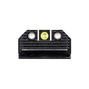 NIGHT FISION Optics Ready Stealth For Springfield Hellcat OSP/XD-S With 507k Yellow Front Ring / Black Rear Rings Night Sight Set (SPR-229-248-268-YGZG)