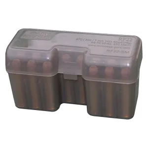 MTM Flip-Top 338 WSM 45-70 450 Marlin 22 Round Clear Smoke Ammo Box (RF22-SM-41)