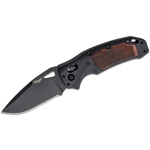 HOGUE Sig K320 AXG Classic 3.5in ABLE Lock Drop Point Anodize Heritage Walnut Wood Insert Folding Knife (36377)