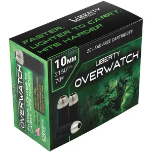 LIBERTY AMMUNITION Overwatch  10 mm 20rd/Box 70gr Ammo (LA-OW10MM-70-2150)