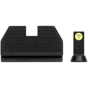 NIGHT FISION Optics Ready Yellow Front Ring/Blank Rear Sight Stealth Night Sight Set for CZ P-10 C/F/S (CZU-077-286-355-YGZX)