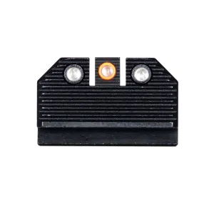 NIGHT FISION Optics Ready Stealth For Glock 43/43x w/ 507k Orange Front Ring And Black Rear Rings Night Sight Set (GLK-003-290-297-OGZG)