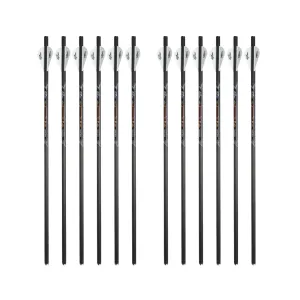 EXCALIBUR Diablo 18in Carbon 2x6 Pack Crossbow Arrows (22DV18-6-x2-BUNDLE)