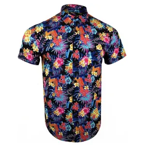 RETRO RIFLE Bliss Vector Black Button Down Shirt, XXL (BLISSVECTOR-XXL)