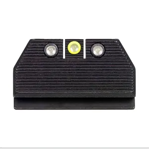NIGHT FISION Optics Ready Yellow Front Ring/Black Rear Rings Stealth Night Sight Set for CZ P-10 C/F/S (CZU-077-286-355-YGZG)