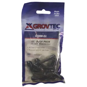 GROVTEC US INC Wood Screw Swivel Studs 0.75in 12-Pack Black (GTHM51)