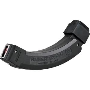 RUGER BX-25 22LR 50rd x2 Polymer Black Magazine fits 10/22 (90398)