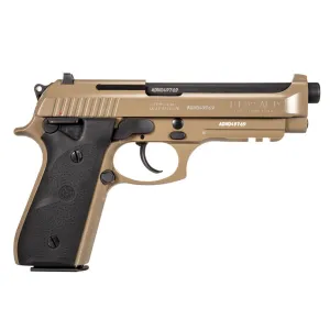 TAURUS PT92 9mm 5in 2x 17rd Mags FDE Pistol with Black Hogue Grips (1-92015AA-H)