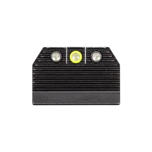 NIGHT FISION Optics Ready Stealth For Sig P320 With RMR/507c/508t/ Romeo Pro Yellow Front Ring / Black Rear Rings Night Sight Set (SIG-180-345-332-YGZG)