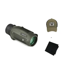 VORTEX Solo 10x36mm Monocular with Patch Logo Cap and Microfiber Cleaning Cloth