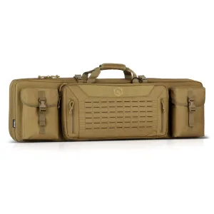SAVIOR EQUIPMENT Urban Warfare 55in Dark FDE Double Rifle Bag (RB-5512DG-VER2-TN)