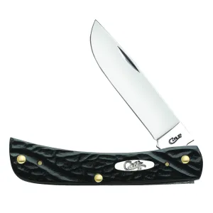 CASE XX Sod Buster Jr Jigged Rough Black Synthetic Pocket Knife (18229)