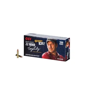 CCI Maxi-Mag Special Edition 22 WMR 40 Grain Jacketed Hollow Point Ammo, 200 Round Box (958)