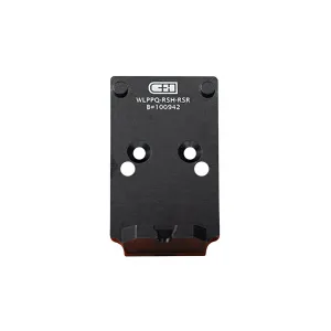 C&H PRECISION WEAPONS Optics Adapter Plate with Integrated Rear Sight for Walther PPQ/Q4/Q5 and Trijicon RMR/SRO, Holosun 407C/507C/508C/508T (WLPPQ-RSH-RSR)